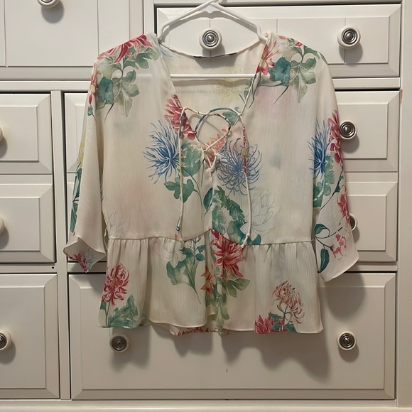 Zara Tops Zara Floral Top Poshmark